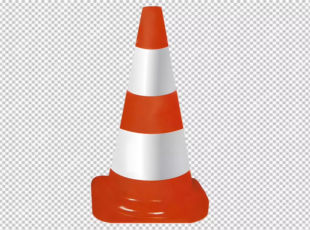 Free Premium PNG Road construction cone standing and lying