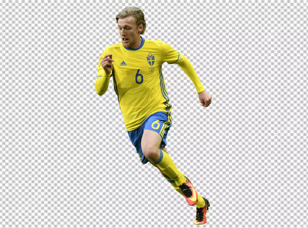 Free Premium PNG Emil Forsberg runing for receive the football