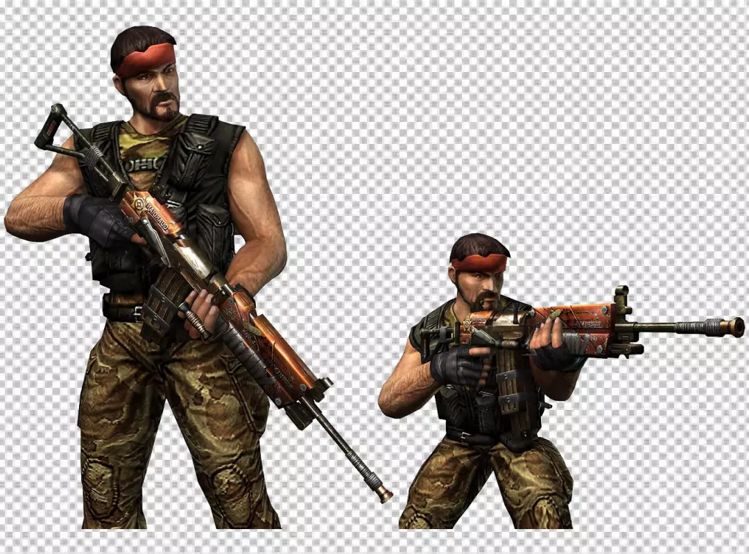 Free Premium PNG Medium shot soldier with weapon PNG