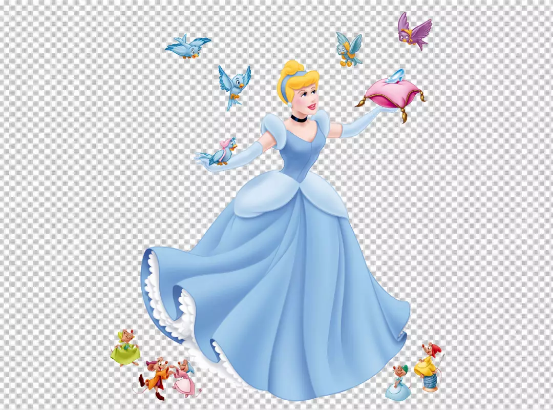 Free Premium PNG Cinderella fairytale character