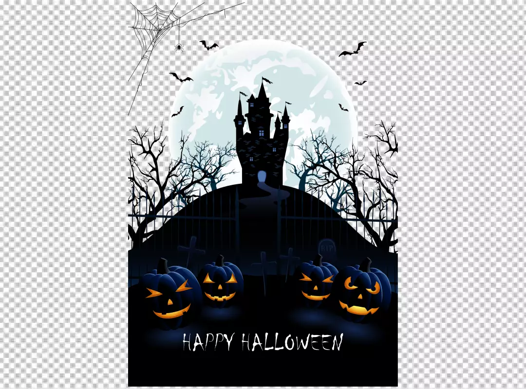 Free Premium PNG Halloween  castle Banners Clipart PNG Images