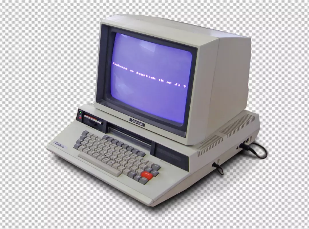 Free Premium PNG View of retro computer and technology