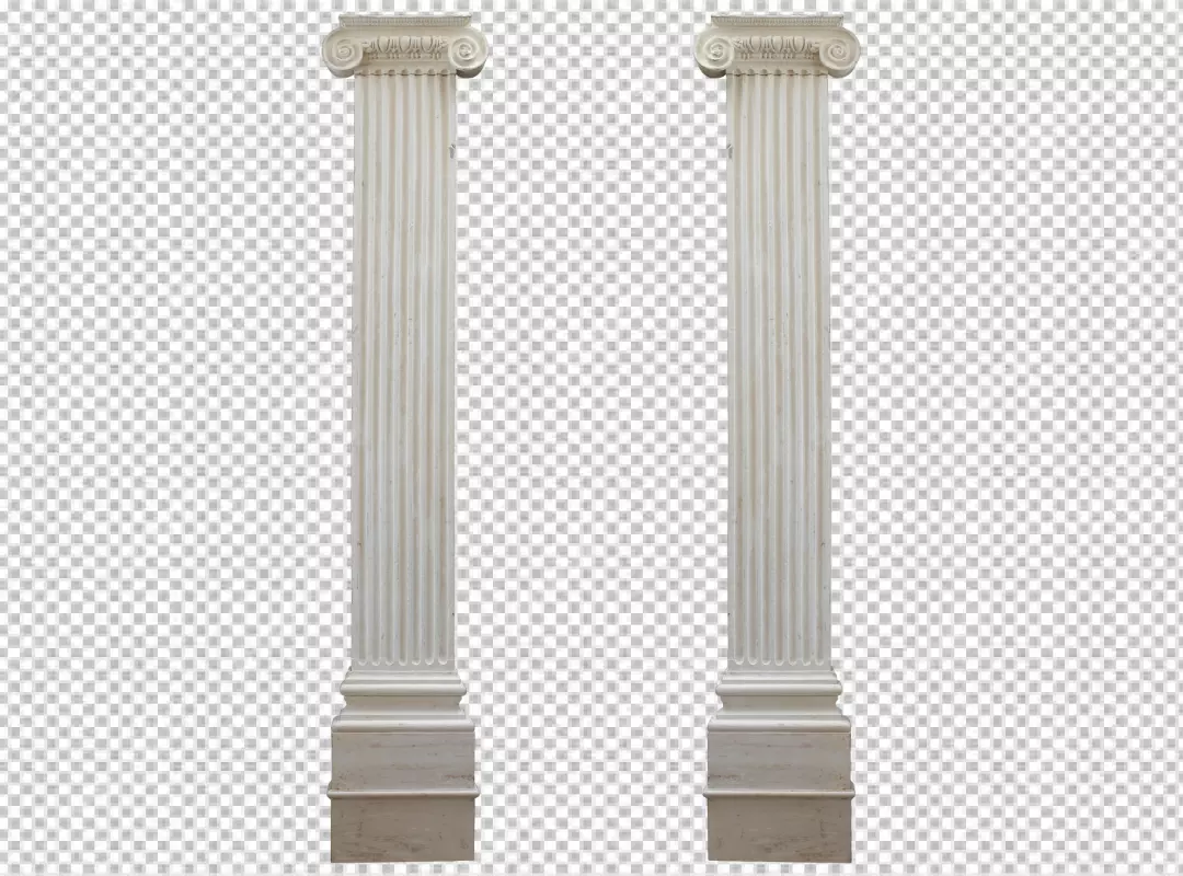 Free Premium PNG PNG isolated and realistic antique white columns icon set on transparent surface