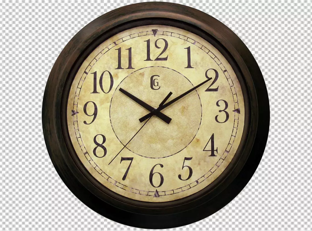 Free Premium PNG Above view wall clock still life transparent background png