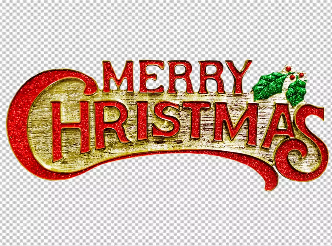 Free Premium PNG Merry Christmas text with transparent background