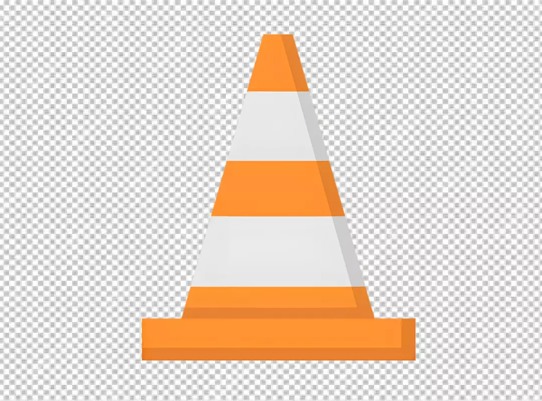 Free Premium PNG Traffic cone red and white Isolated