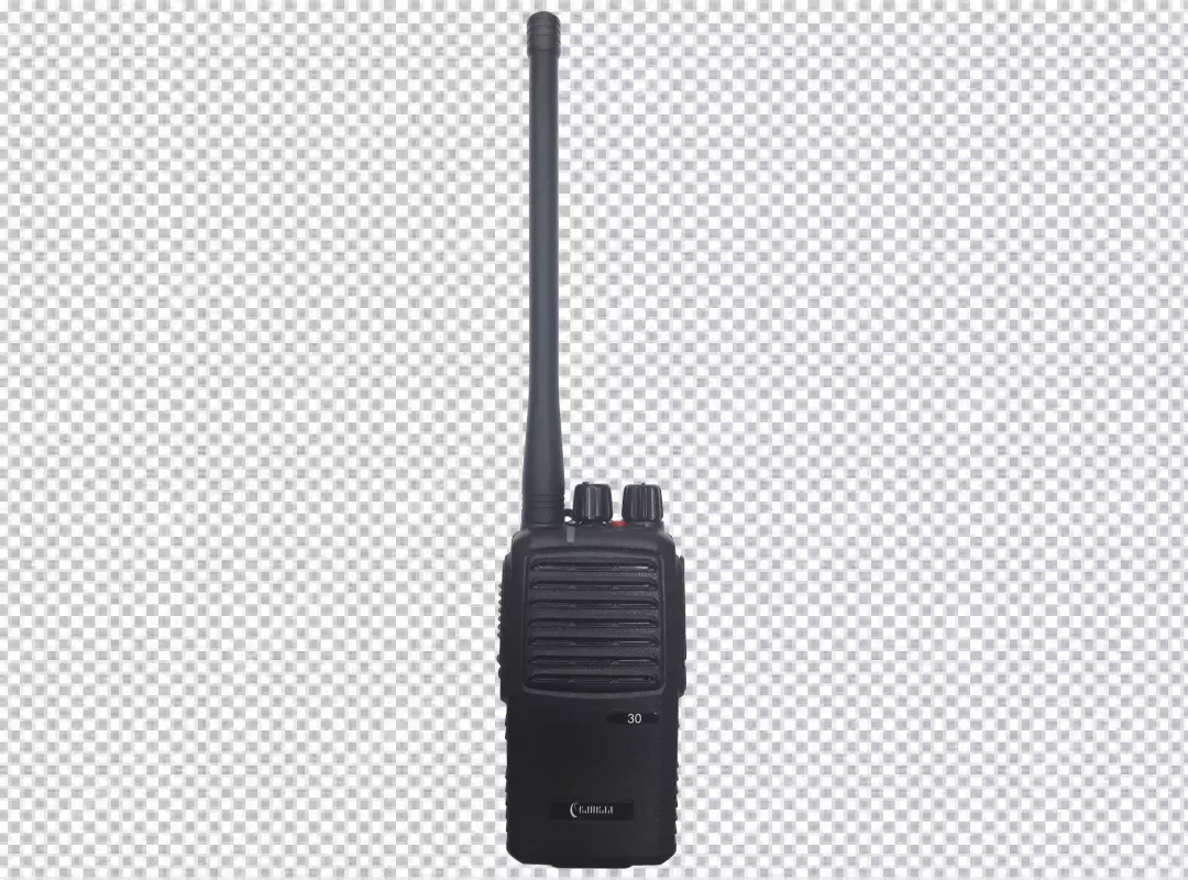 Free Premium PNG Black Radio Transmitter Handheld Portable Rectangle Device with Screen