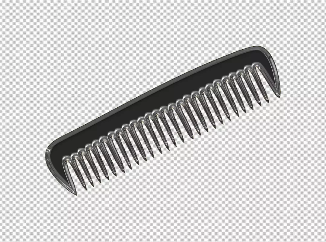 Free Premium PNG A black comb with the word quot comb quot on it