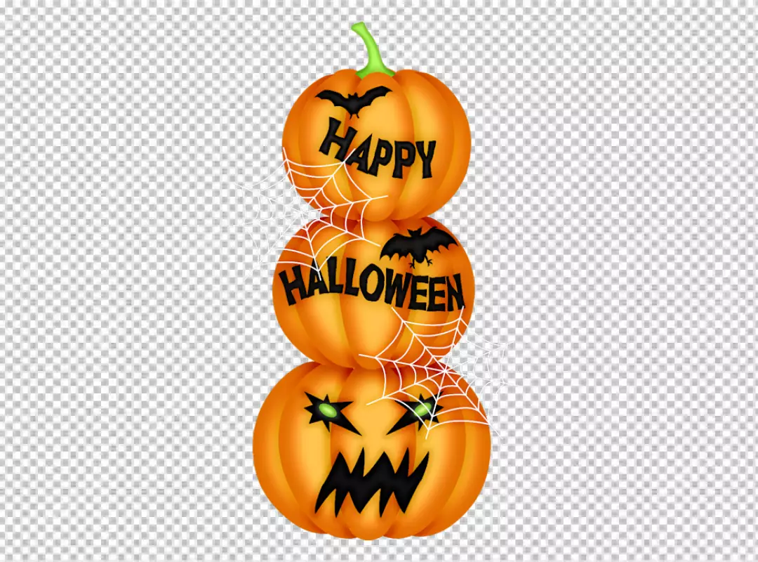 Free Premium PNG Festive Pumpkins For Happy Halloween On Transparent Background