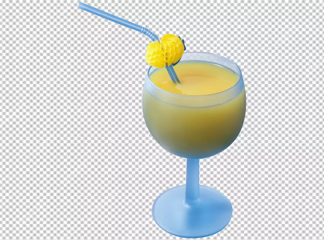 Free Premium PNG A glass of orange juice with cherries and mint in png