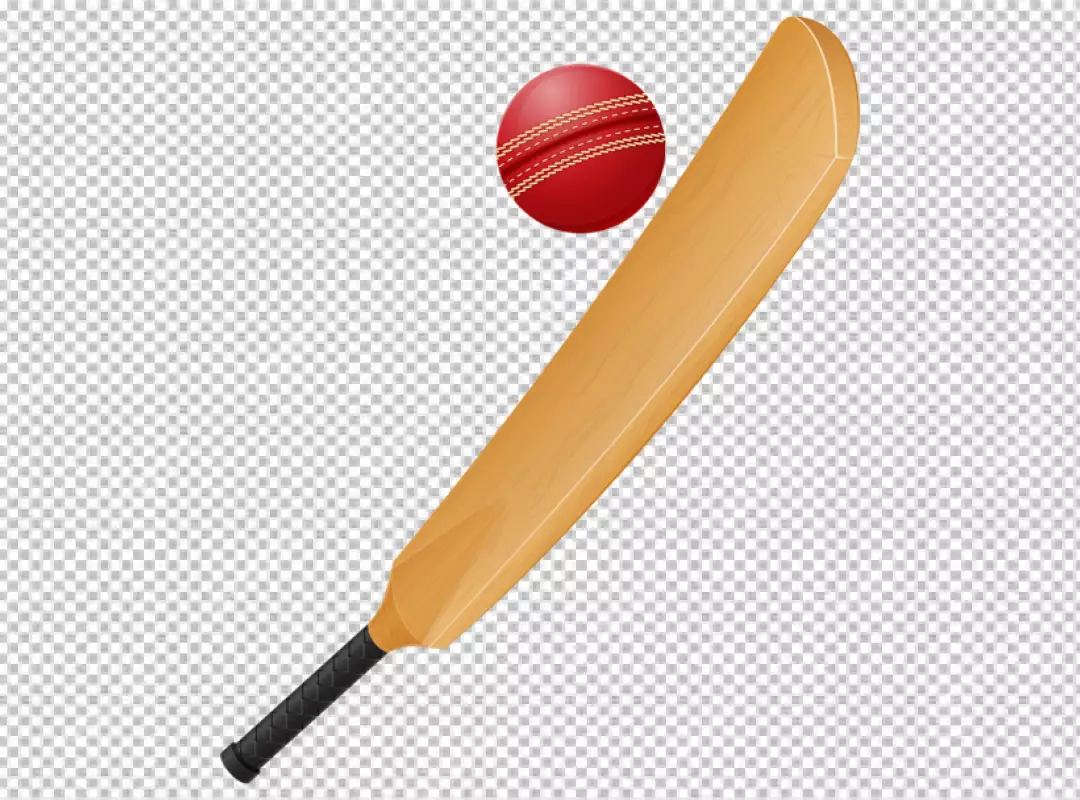 Free Premium PNG Realistic bat ball isolated on transparent background 