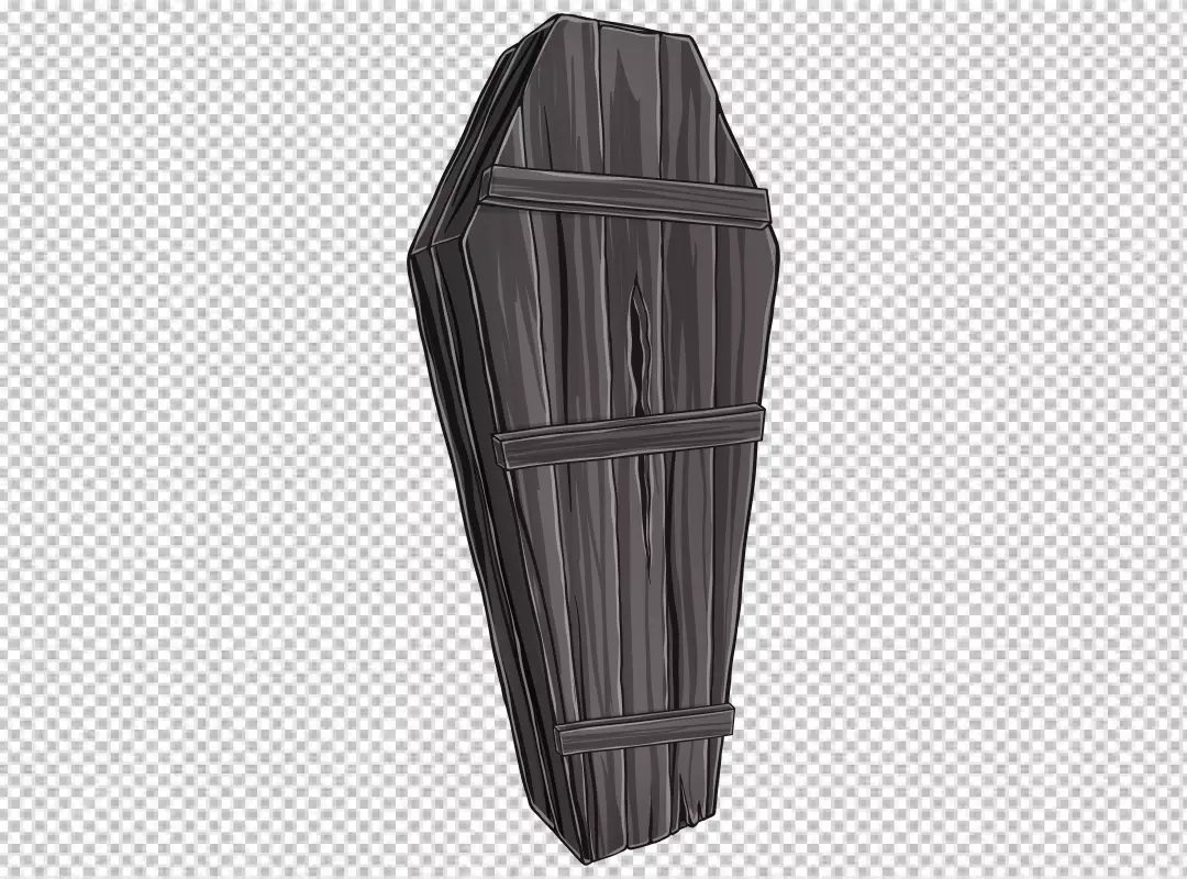 Free Premium PNG PNG Wooden coffin laying in isometric view