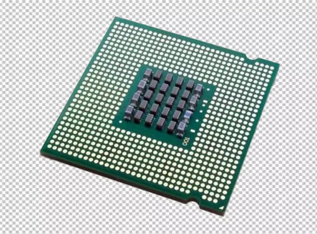 Free Premium PNG CPU computer microchips with AI isolate on transparency