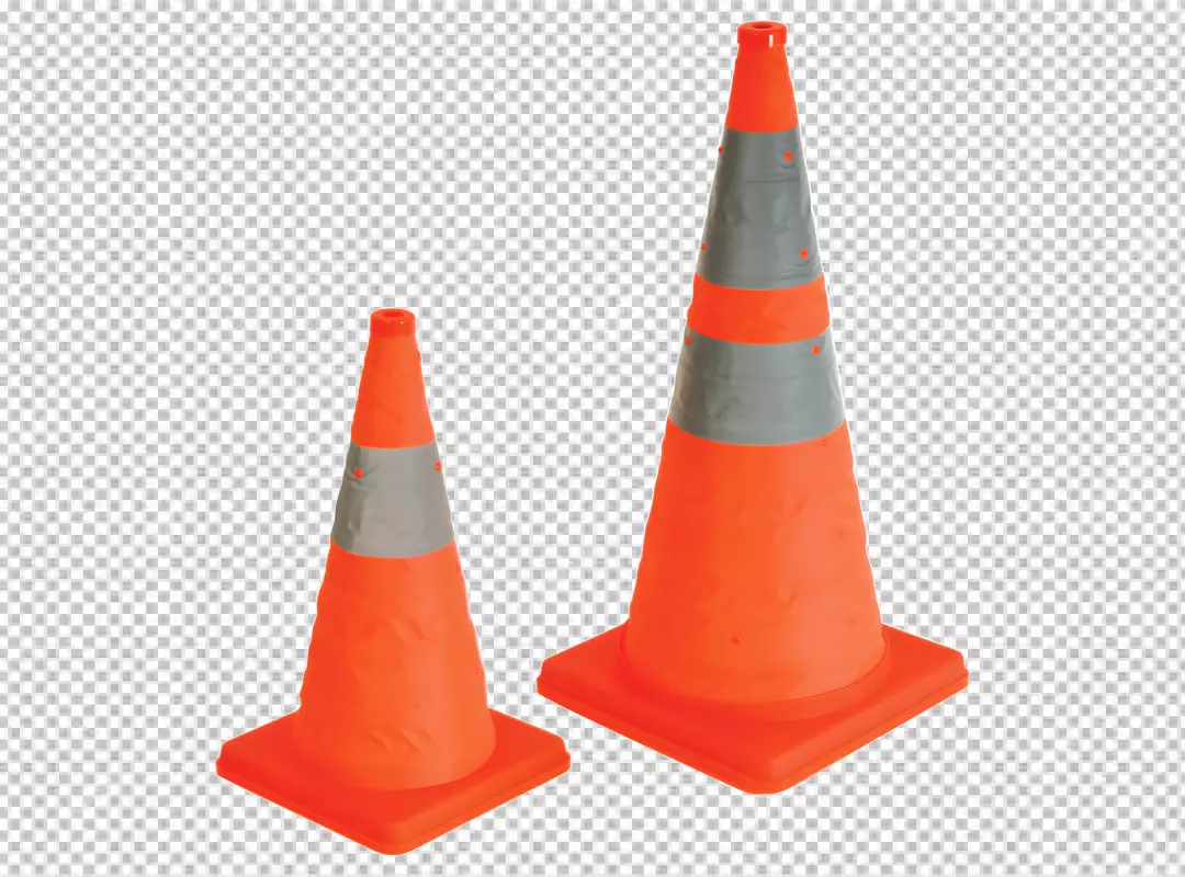 Free Premium PNG Traffic cone red and white Isolated on