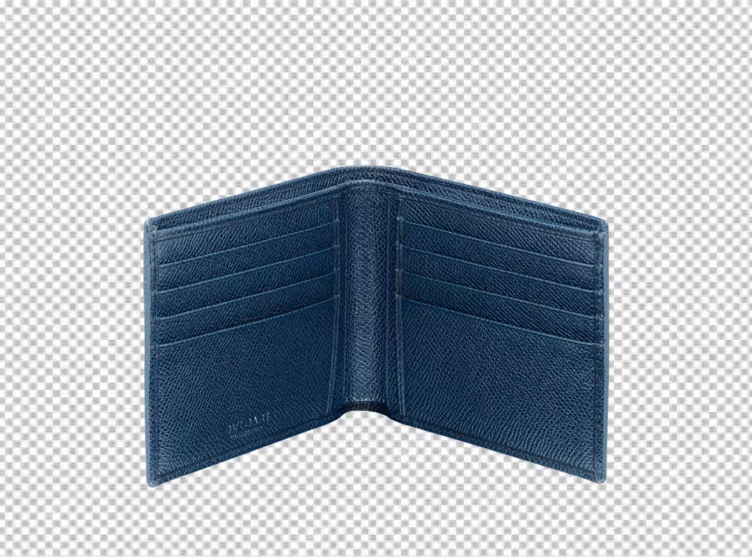 Free Premium PNG Blue leather wallet product Design