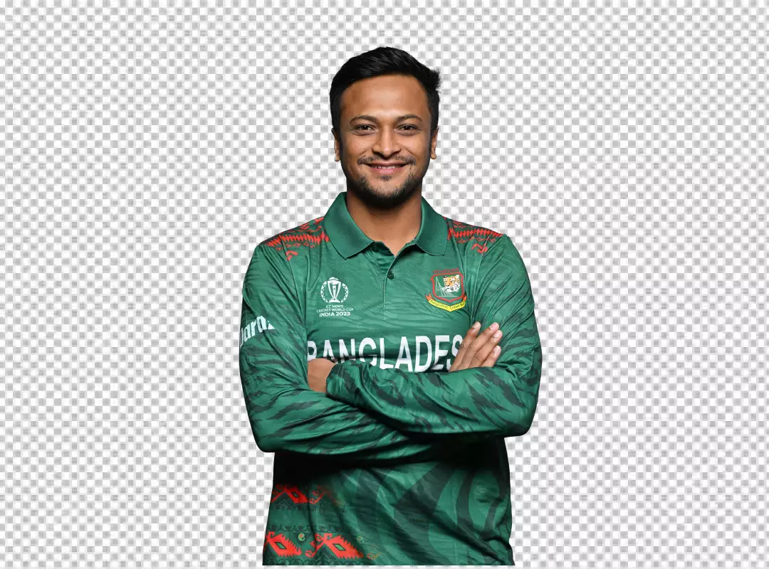 Free Premium PNG Shakib Al Hasan Bangladeshi cricket player 