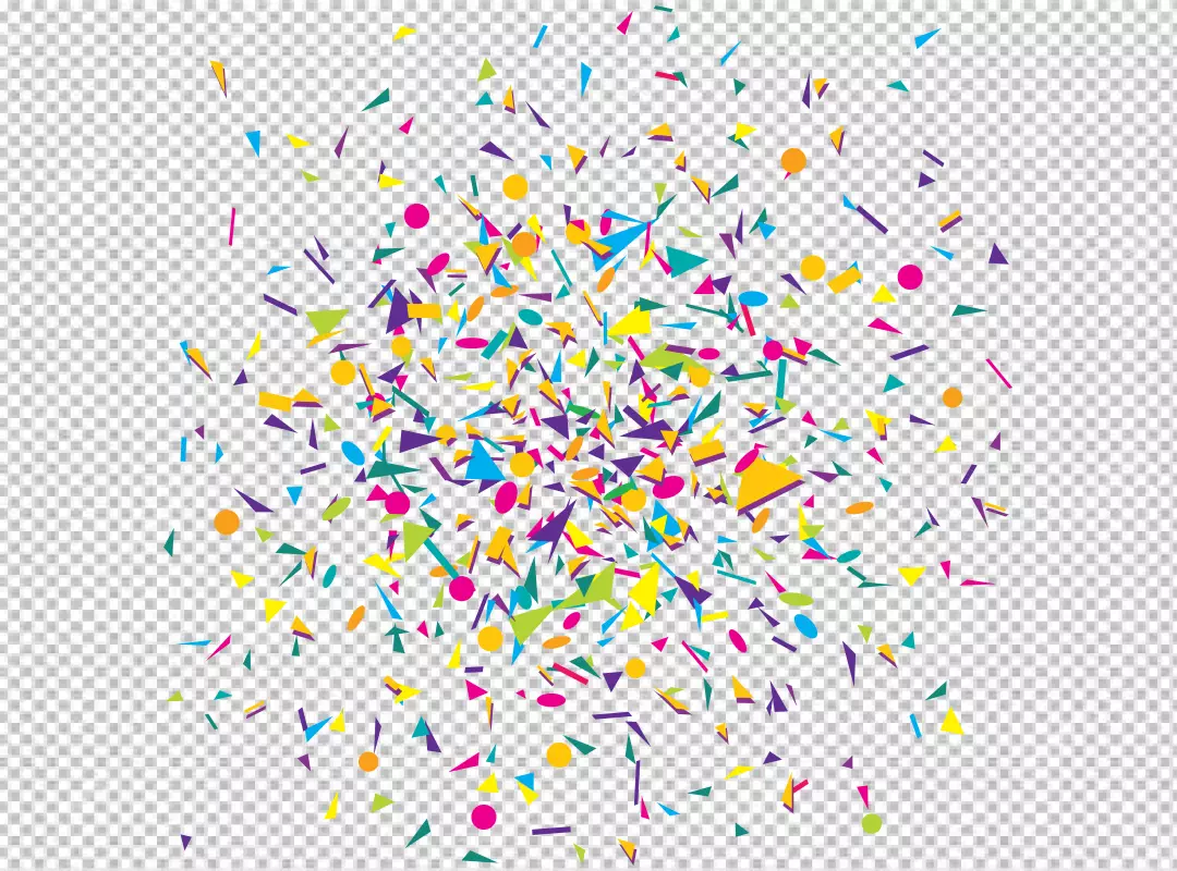 Free Premium PNG PNG Colorful abstract background with falling confetti pieces isolated on 