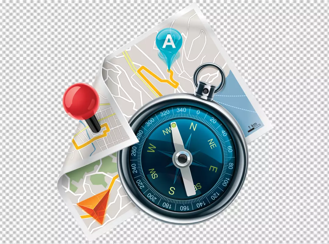 Free Premium PNG erson navigating with a compass