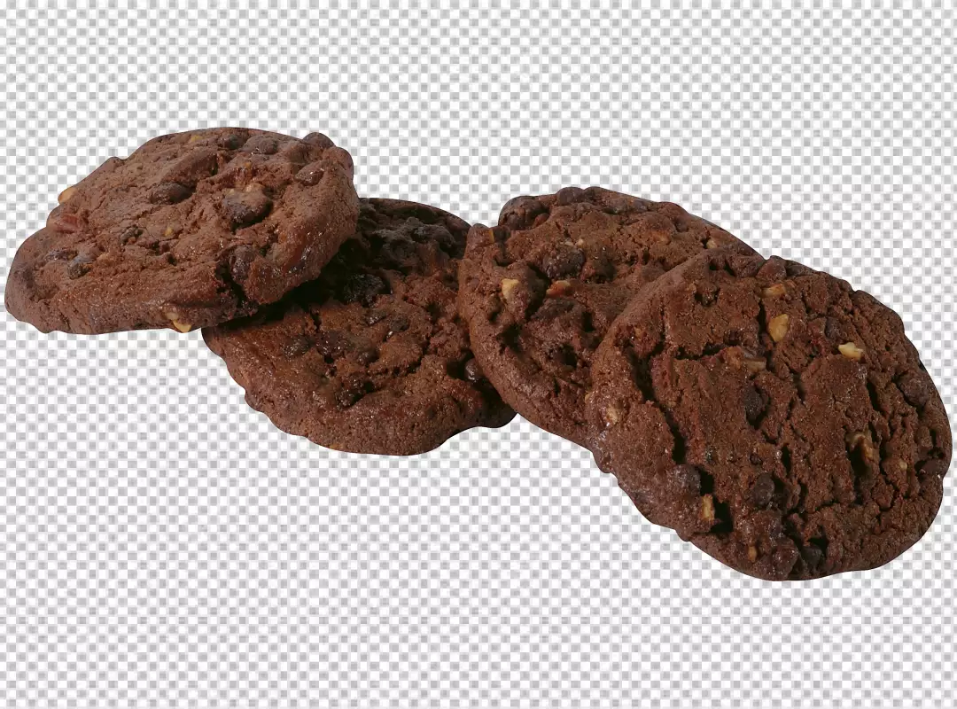 Free Premium PNG Pile of cookies with chocolate chips in front of cloth