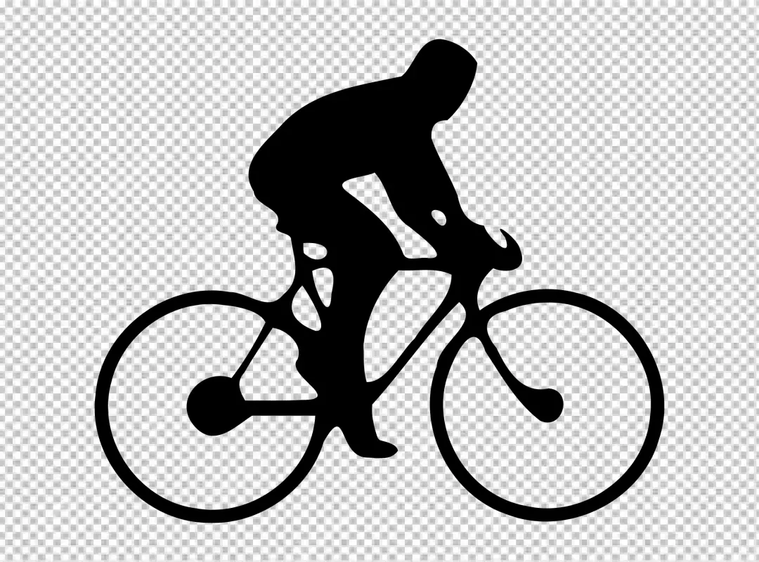 Free Premium PNG Silhouette of cyclists riding on a mountain for outdoor sports PNG