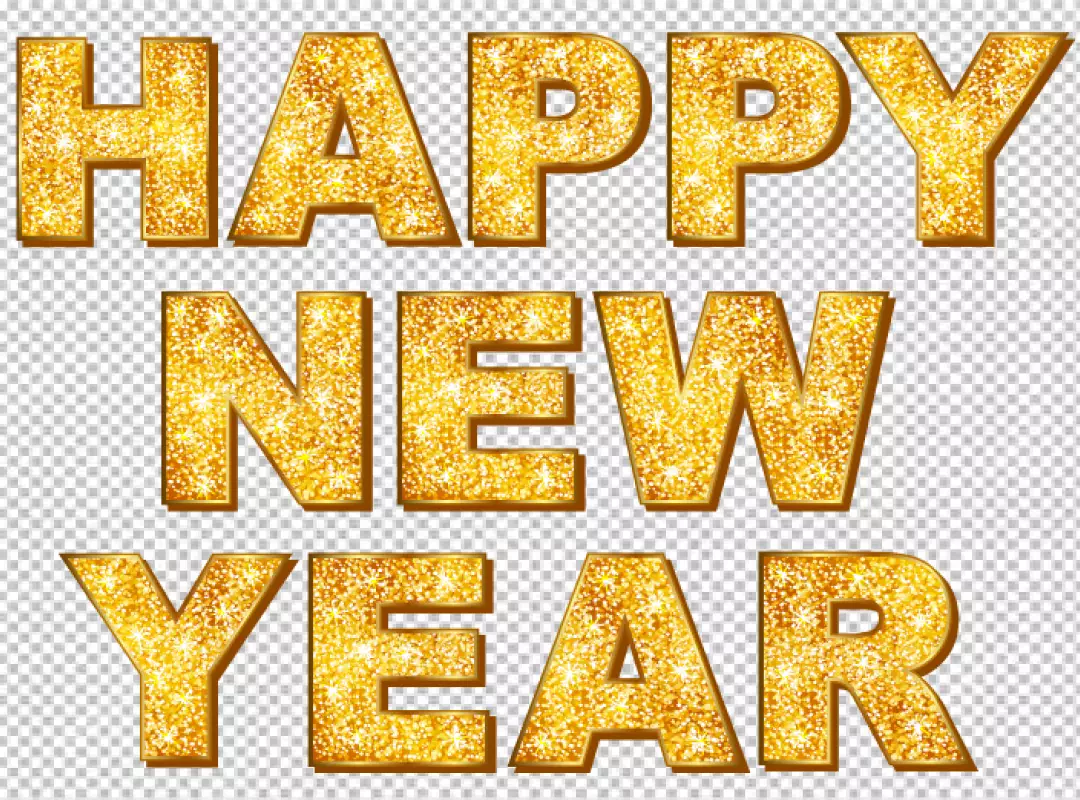 Free Premium PNG Golden decoration New Year design