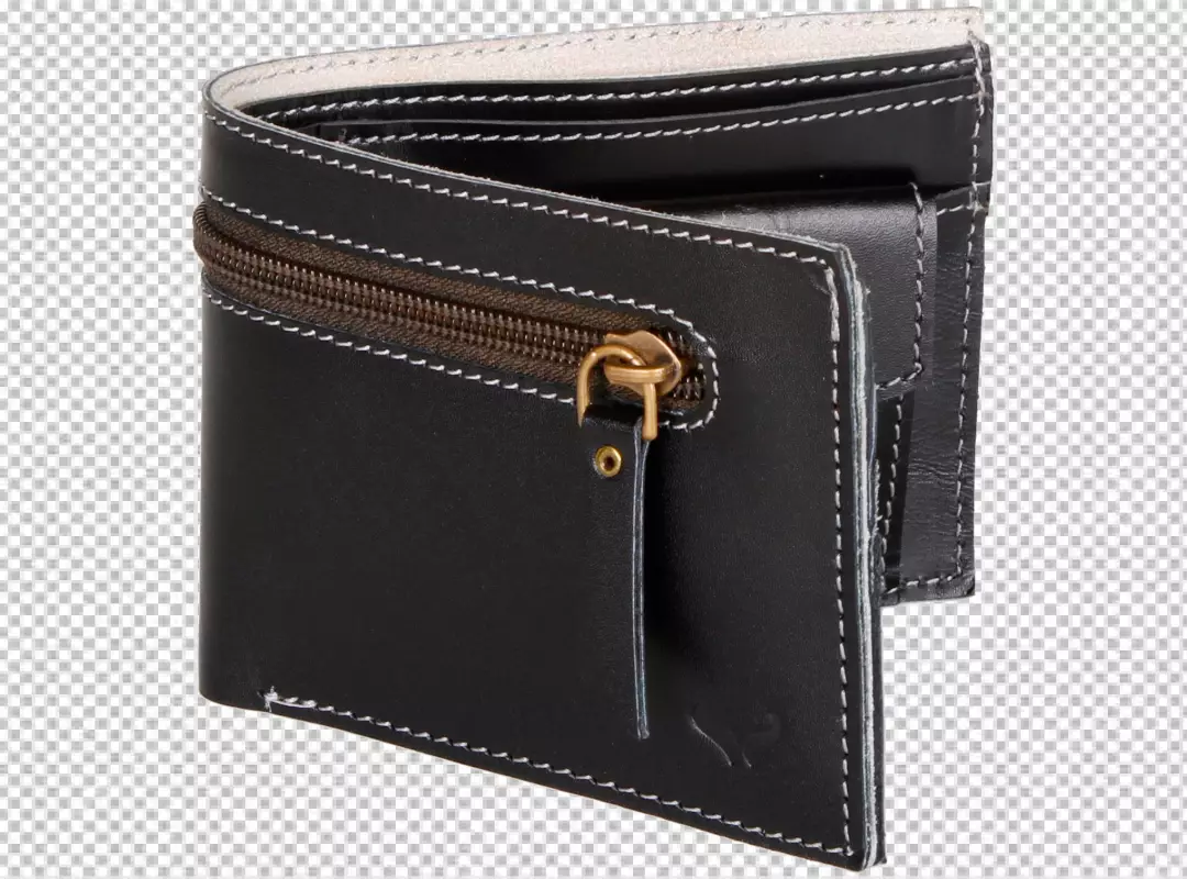 Free Premium PNG Black leather wallet product Design