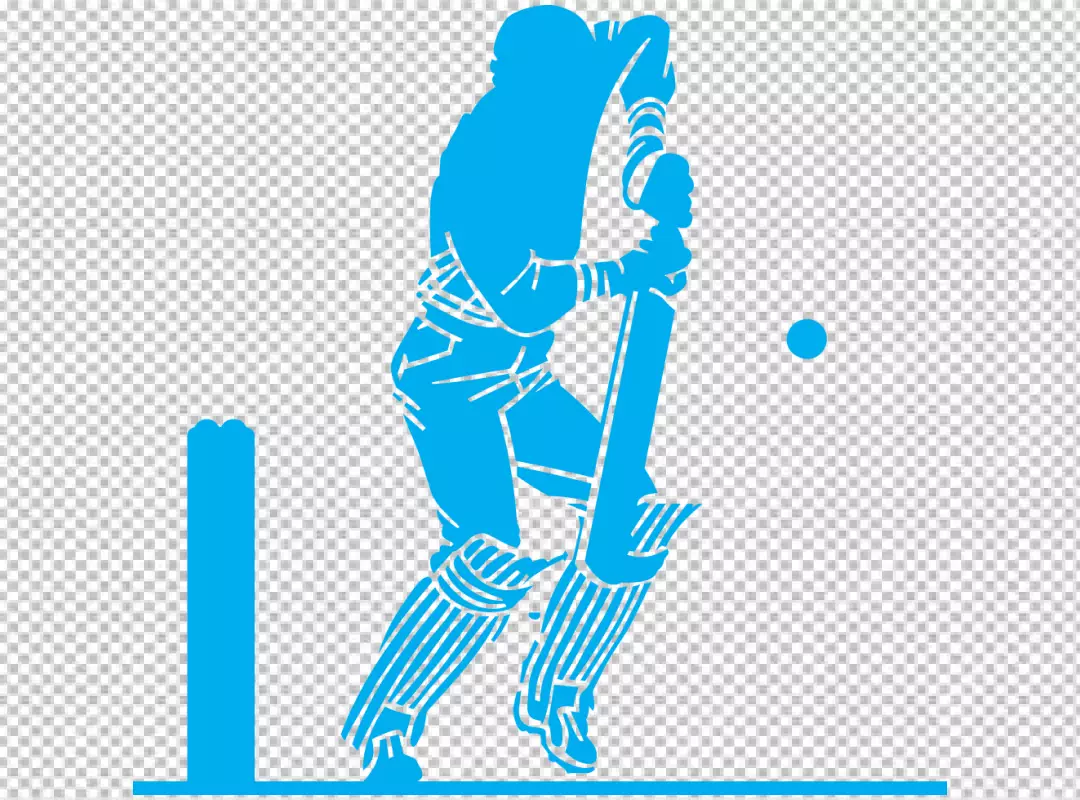 Free Premium PNG Batsman pose on batting 