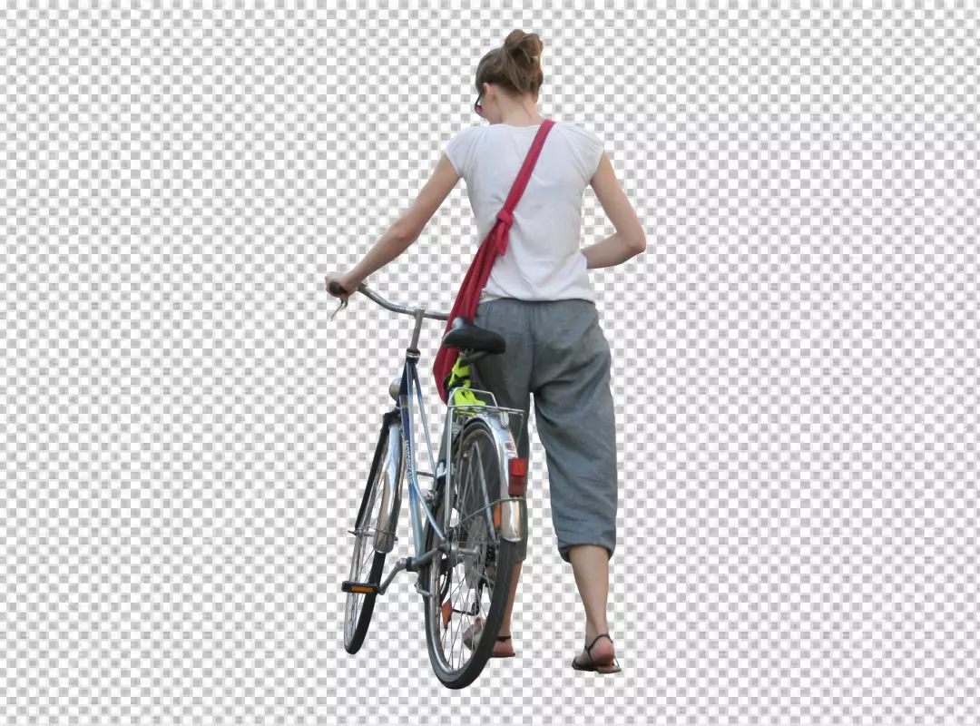 Free Premium PNG Cyclist riding a bicycle