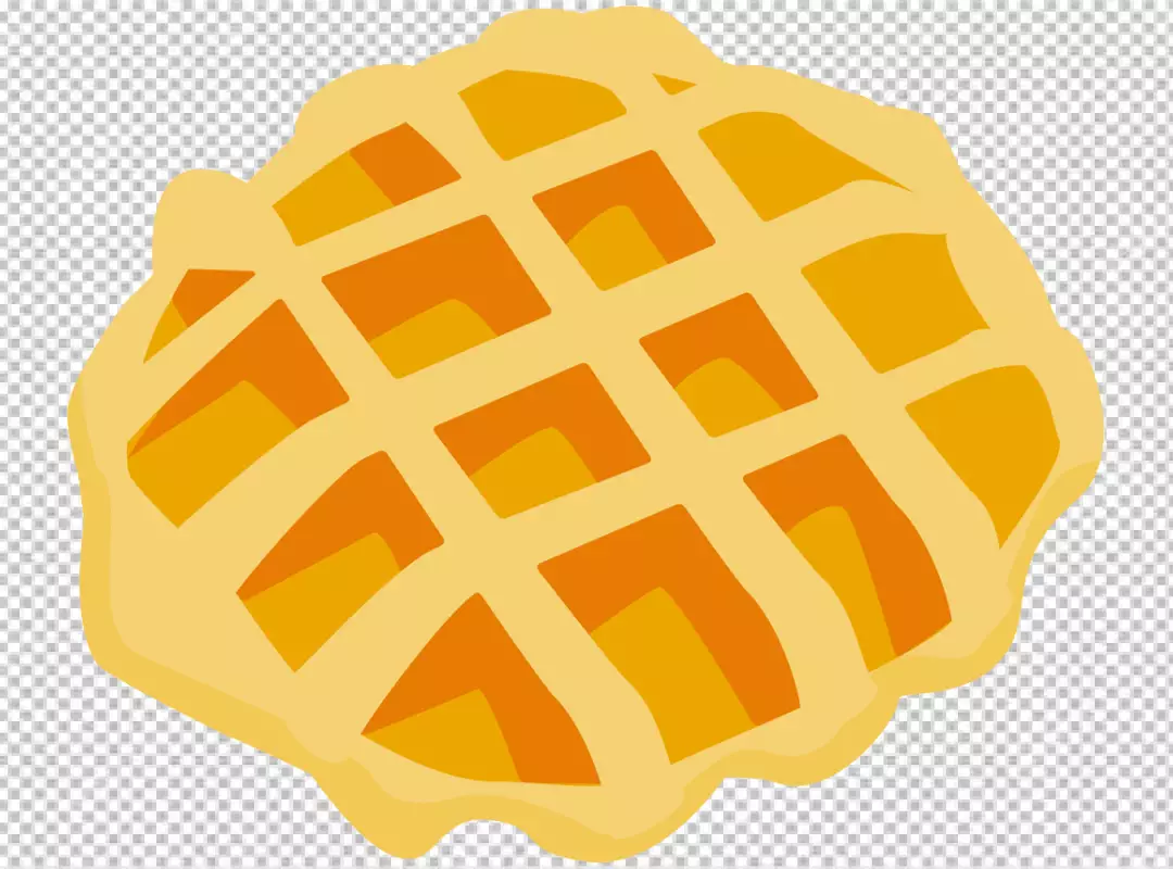 Free Premium PNG Waffle Delight