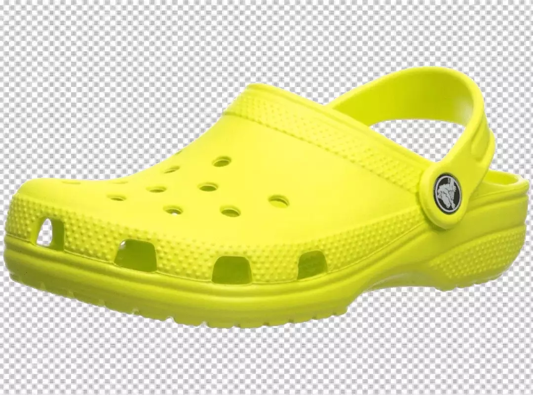 Free Premium PNG Close Up yellow rubber Crocs isolated