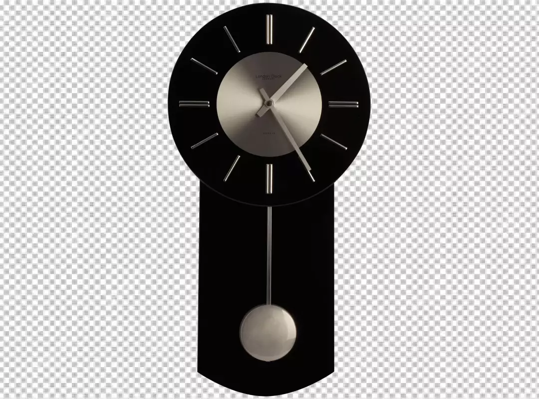 Free Premium PNG A clock with a red frame and numbers on it