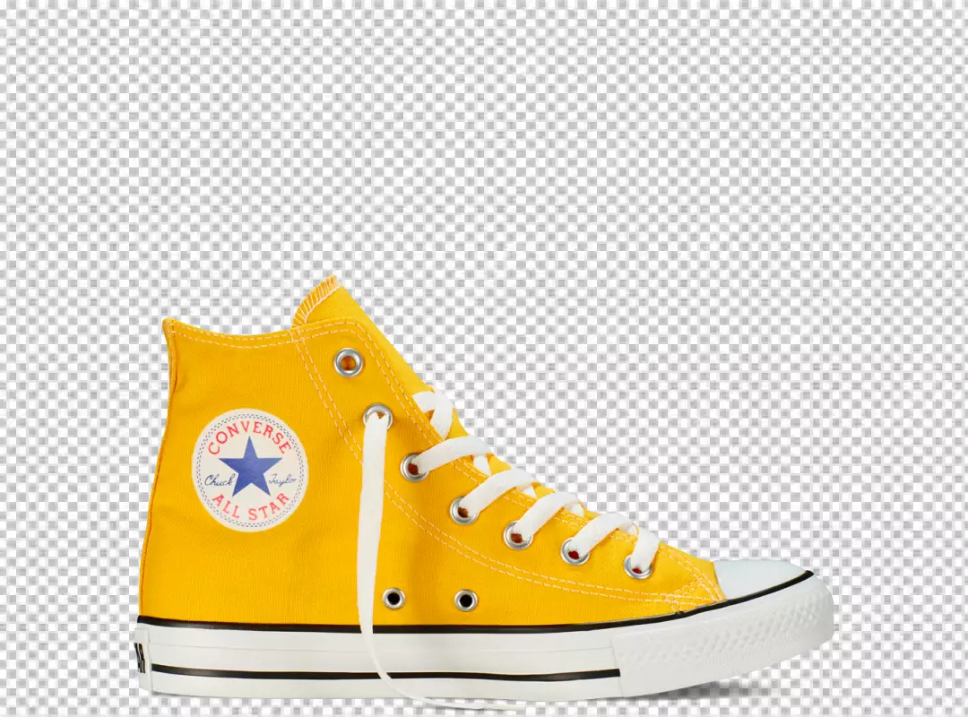 Free Premium PNG yellow color converse shoes transparent background 