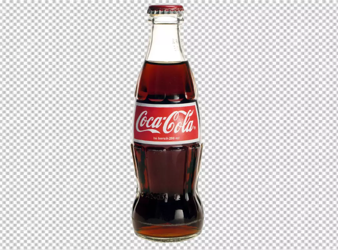 Free Premium PNG A bottle of coca cola is shown in a photo transparent background PNG