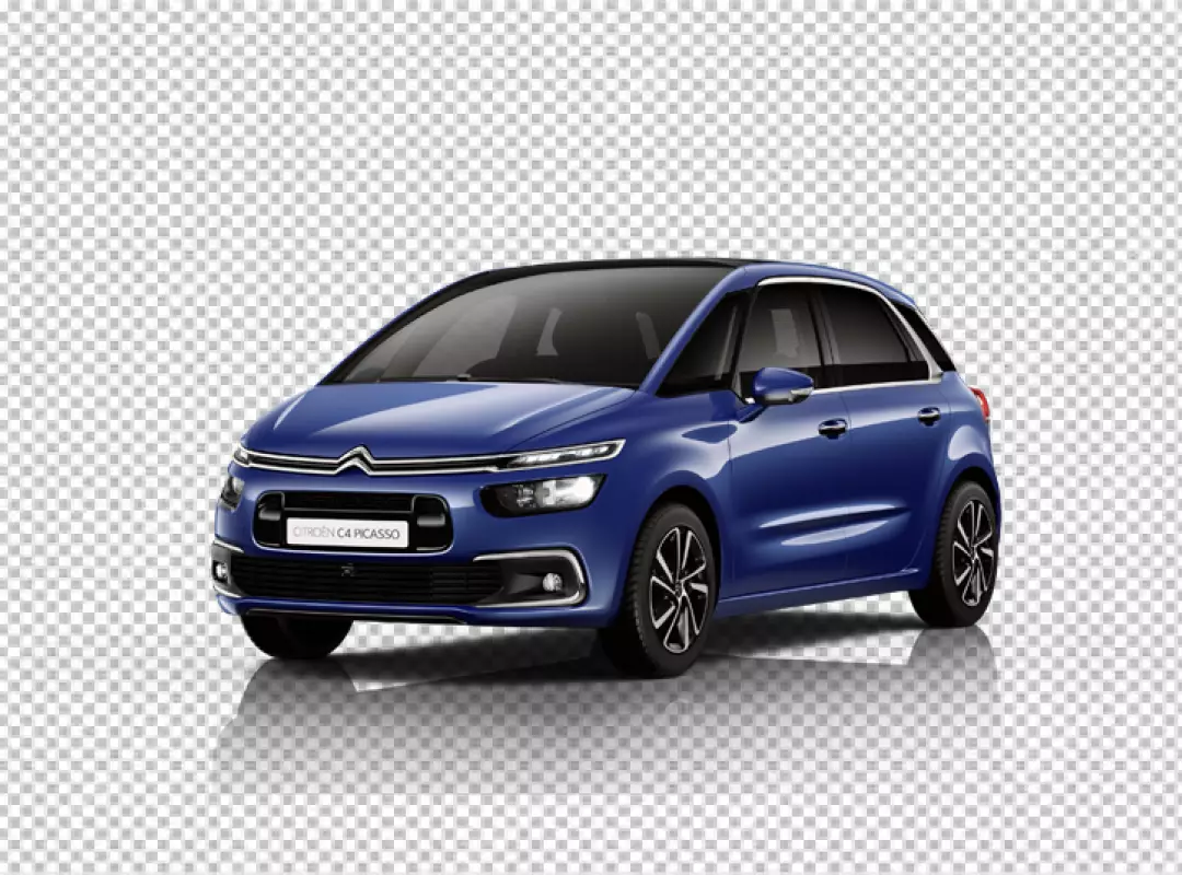 Free Premium PNG blue color citroen car on isolated png