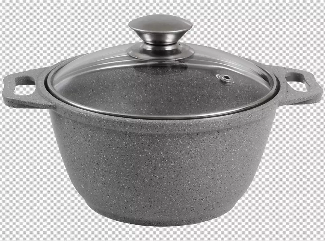 Free Premium PNG cooking pot with a glass lid isolated on png transparent background