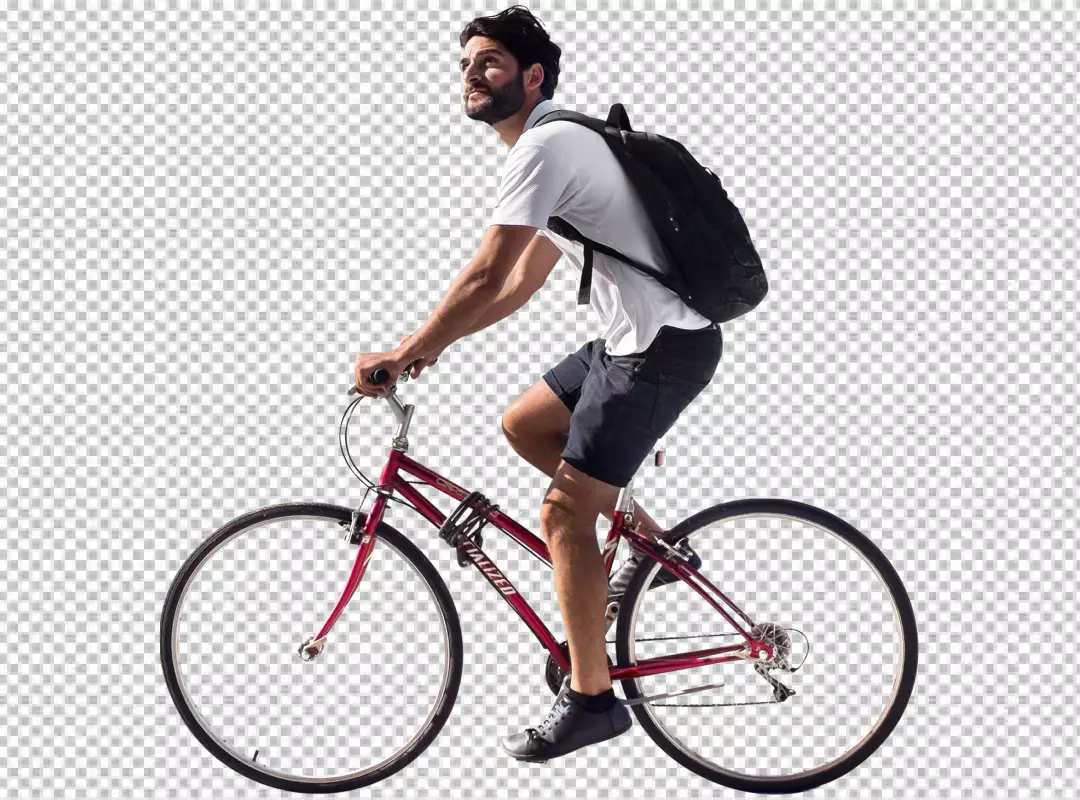 Free Premium PNG design with Cyclist riding a bicycle PNG