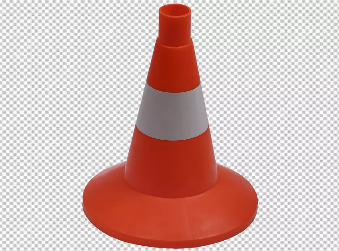 Free Premium PNG Traffic cone red and white Isolated on PNG