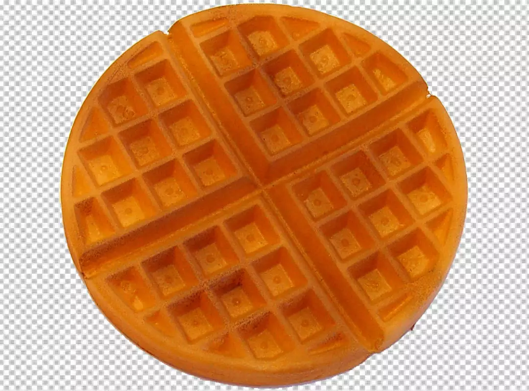 Free Premium PNG Golden Waffle Delight