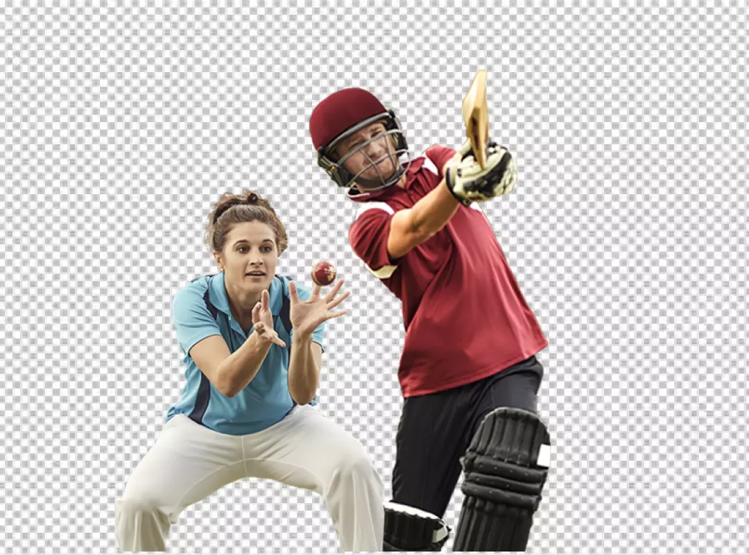 Free Premium PNG Cricket player isolated on png