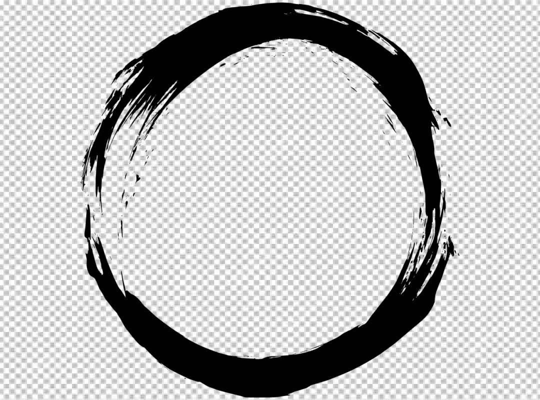 Free Premium PNG Black color brush circle transparent background 