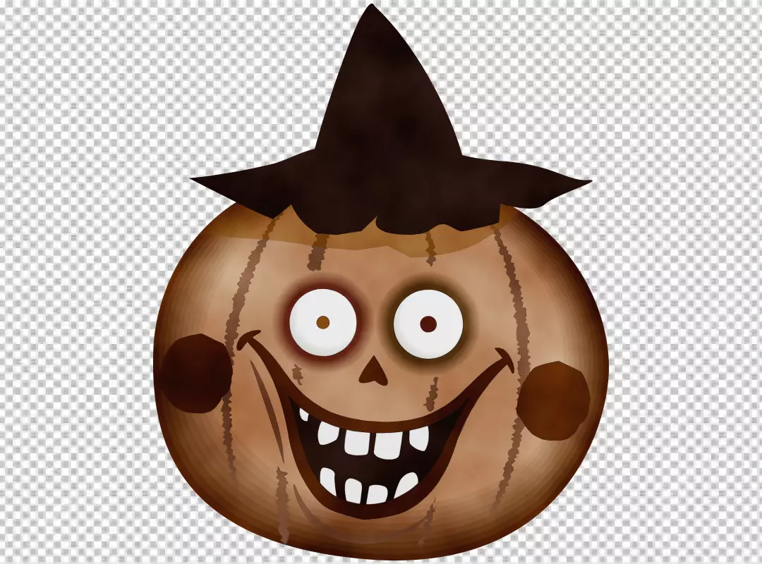 Free Premium PNG Scary pumpkin halloween head like gost