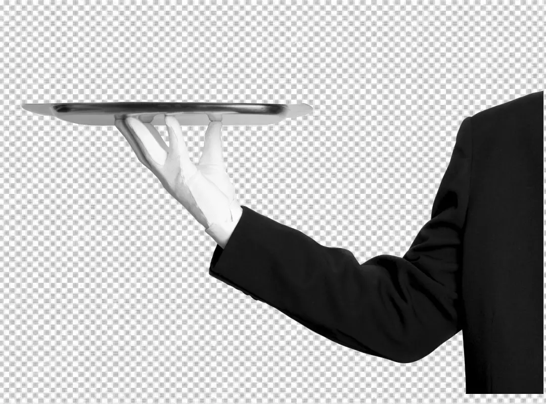 Free Premium PNG  waiter holding an empty placard