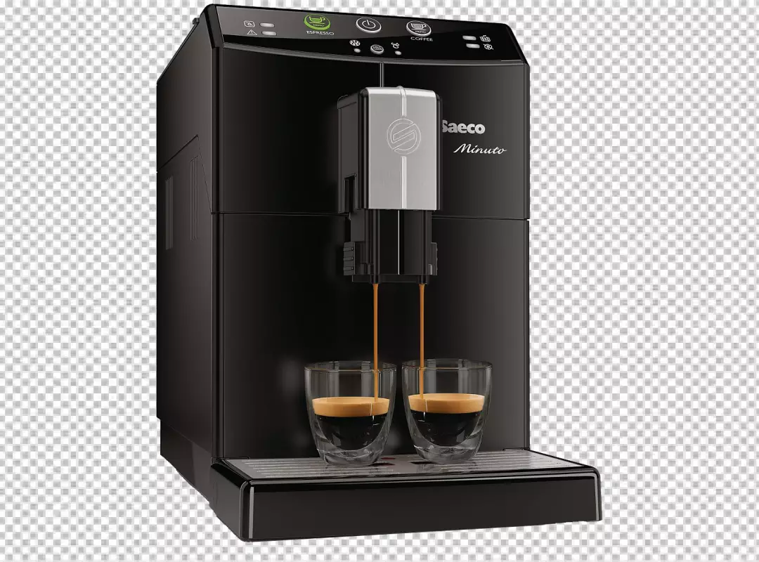 Free Premium PNG A coffee maker with a cup of coffee on it transparent background