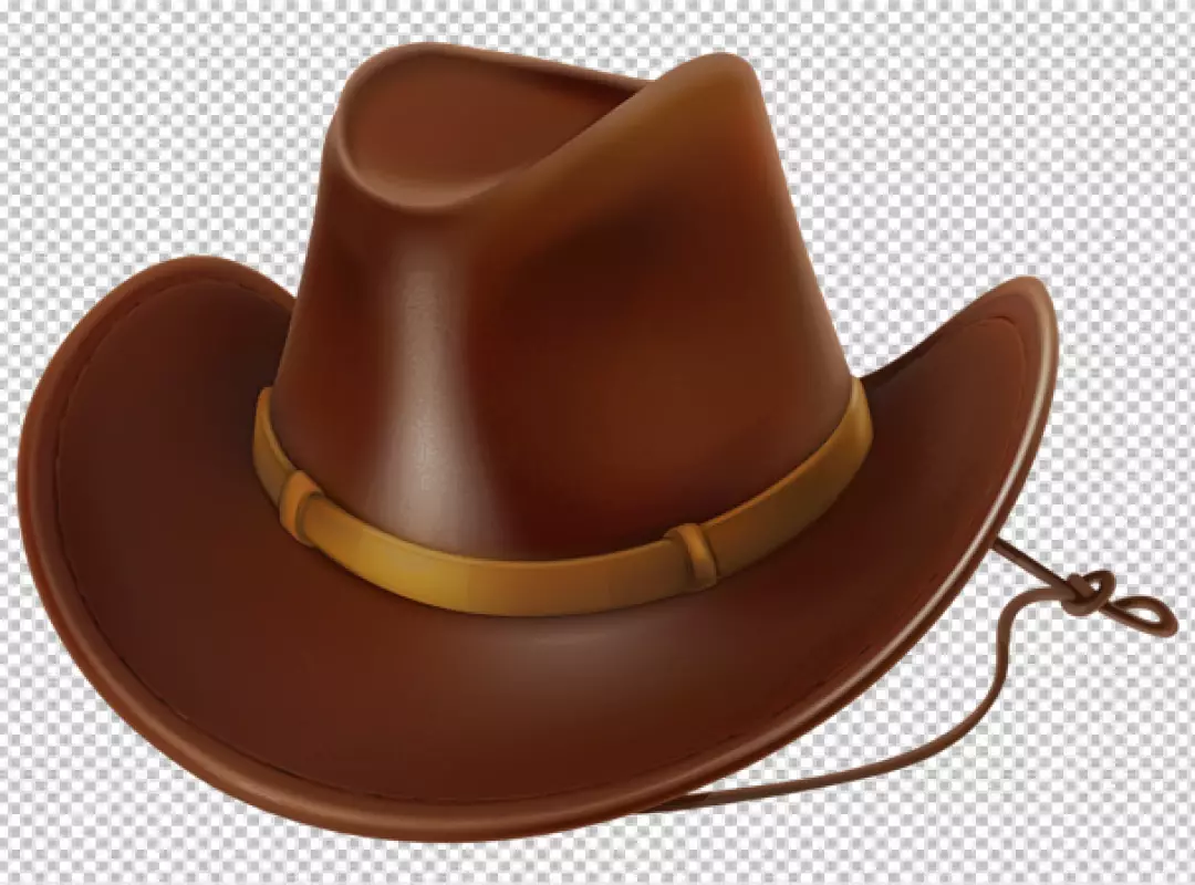 Free Premium PNG Cowboy hat on isolated transparent BG PNG