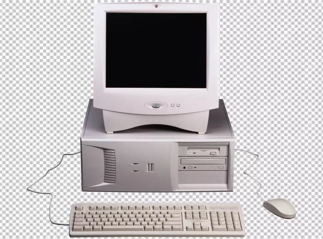 Free Premium PNG Classic vintage computer of the eighties PNG