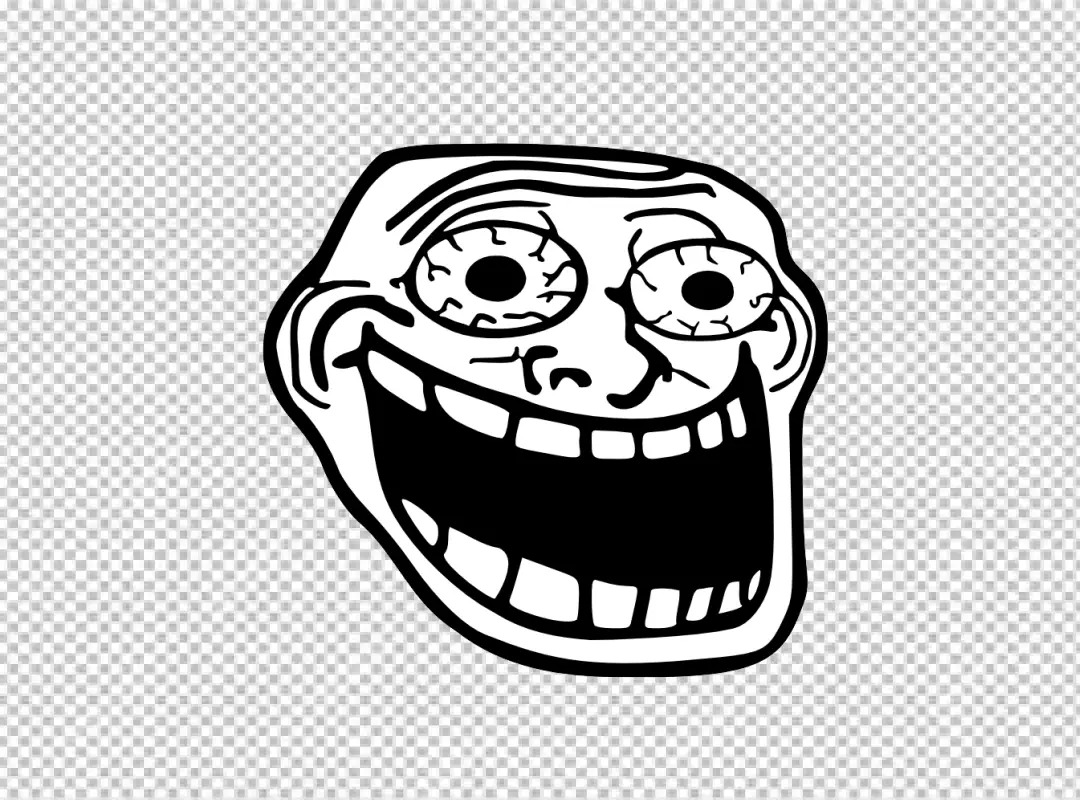 Free Premium PNG Trollface Internet troll Rage comic Internet meme youtube Trollface emoji