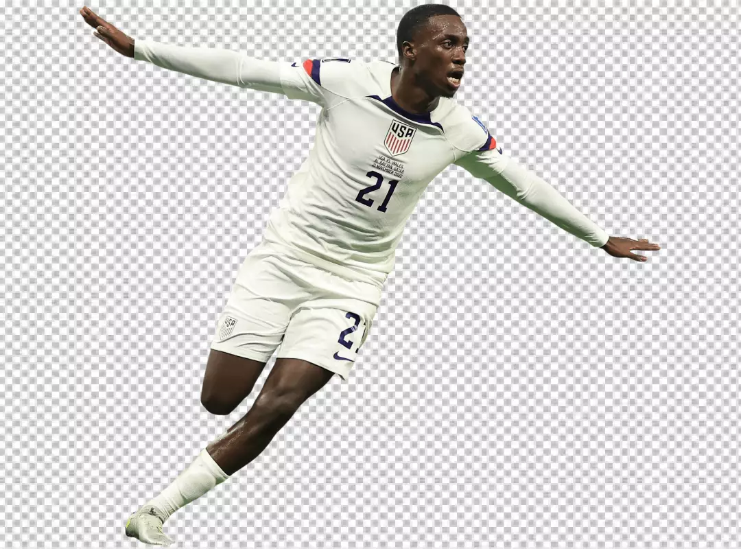 Free Premium PNG Timothy Weah USA football player