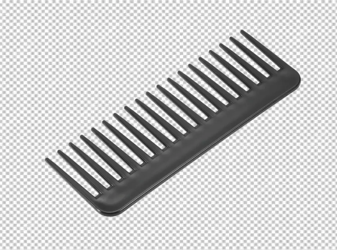 Free Premium PNG A black comb with the word quot comb quot on it transparent background 