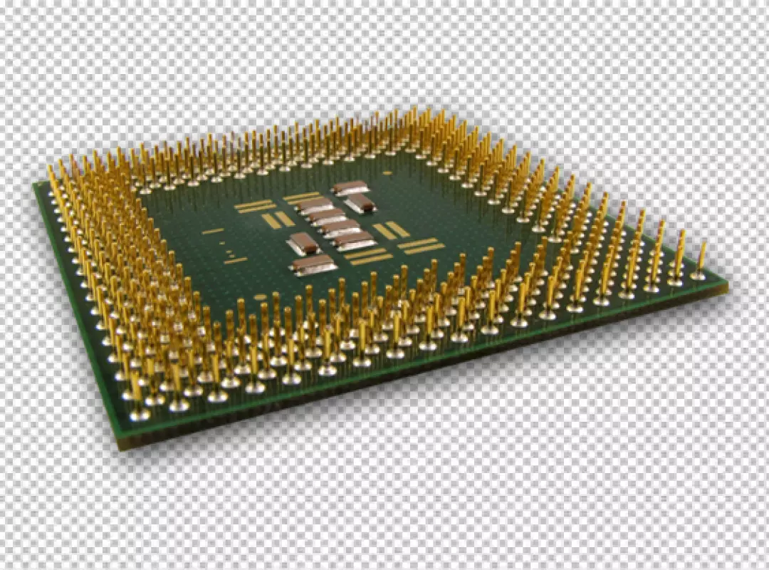 Free Premium PNG CPU computer microchips with AI isolate on transparency 