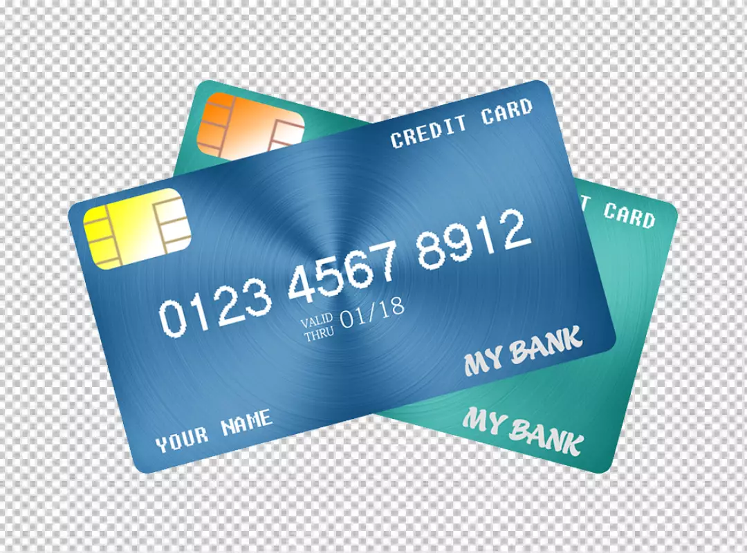 Free Premium PNG Set of Credit Cards vector mockups isolated PNG